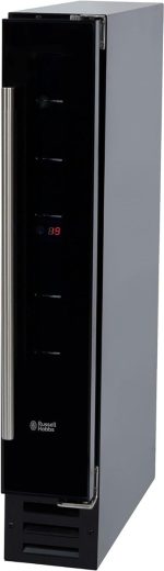 Russell Hobbs RHBI7WC1 Black Glass & Built In 7 Bottle Wine Cooler