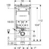 Bastidor para inodoro suspendido Geberit Duofix Alpha 112 cm con cisterna empotrada 12 cm