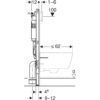Bastidor para inodoro suspendido Geberit DuofixBasic 112 cm con cisterna Delta 12 cm 6/3 l