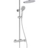 Columna de ducha monomando Roca Vega Plus Round rociador Ø250 mm cromado