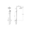 Columna de ducha monomando Roca Vega Plus Round rociador Ø250 mm cromado