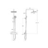 Columna de ducha monomando Roca Vega Plus Square rociador 250 × 250 mm cromado