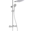Columna de ducha monomando Roca Vega Plus Square rociador 250 × 250 mm cromado