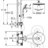 Columna de ducha termostática GROHE Vitalio Joy 260 rociador Ø260 mm cromado 26403002
