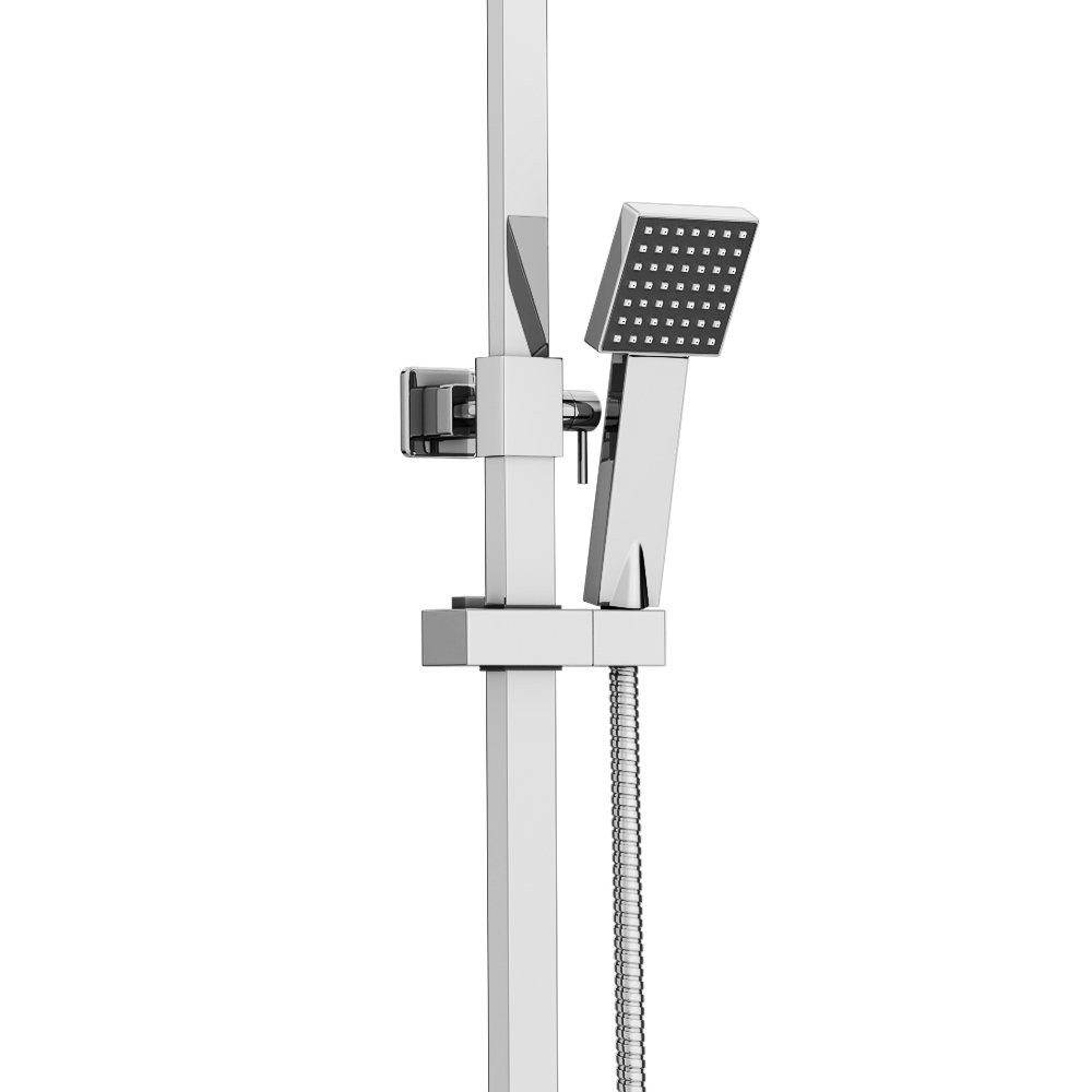 Columna de ducha termostática Milan Modern Square rociador 300 × 300 mm y teleducha