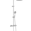 Columna de ducha termostática Roca Victoria T-Plus rociador Ø245 mm cromado