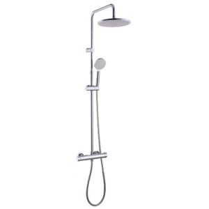 Columna de ducha termostática SENSEA Essential rociador redondo Ø230 mm cromado