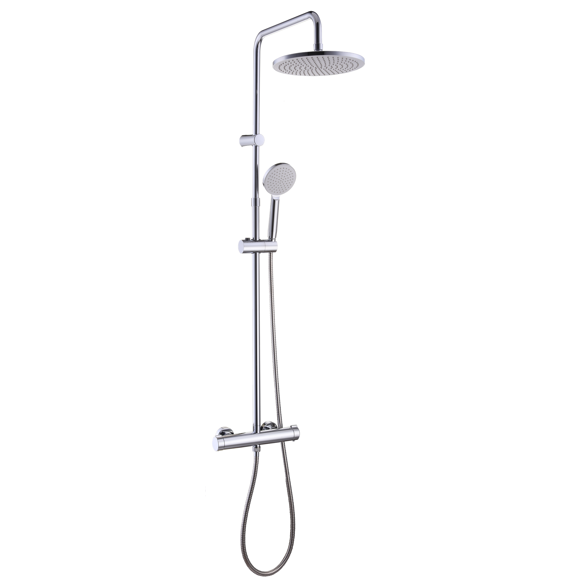 Columna de ducha termostática SENSEA Essential rociador redondo Ø230 mm cromado
