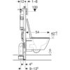 Conjunto de bastidor e inodoro suspendido Geberit Duofix Sigma Smyle Square Rimfree 4 en 1