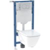 Conjunto de bastidor e inodoro suspendido Geberit Duofix Sigma Smyle Square Rimfree 4 en 1