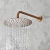 Conjunto de ducha empotrado monomando IMEX Monza rociador Ø250 mm oro rosa cepillado