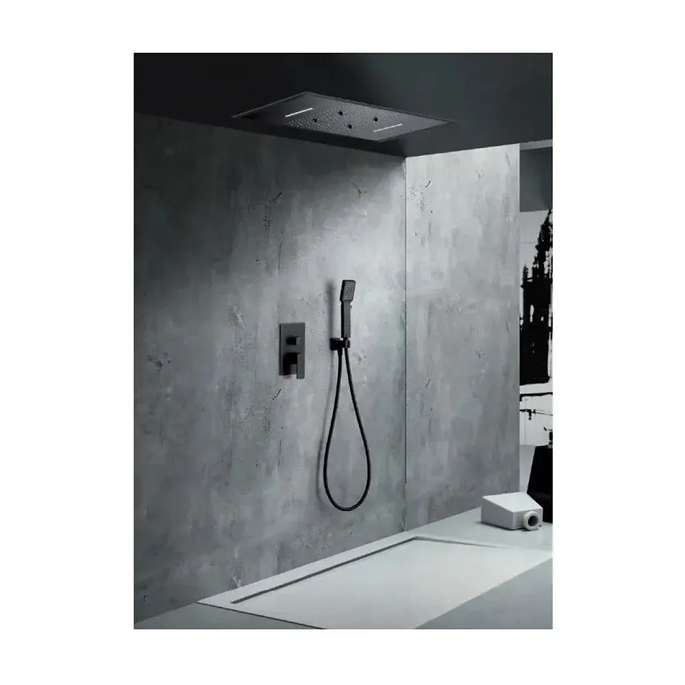 Conjunto de ducha empotrado monomando IMEX Sumatra de techo rociador 590 × 480 mm