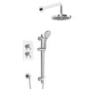 Conjunto de ducha empotrado termostático Bristan Prism rociador 200 mm con barra cromado
