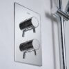 Conjunto de ducha empotrado termostático Bristan Prism rociador 200 mm con barra cromado