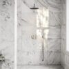 Conjunto de ducha empotrado termostático Lusso Stone Luxe rociador Ø200 mm cromado