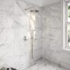 Conjunto de ducha empotrado termostático Lusso Stone Luxe rociador Ø200 mm cromado