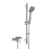 Conjunto de ducha visto con barra Bristan Sonique3 termostático barra regulable cromado