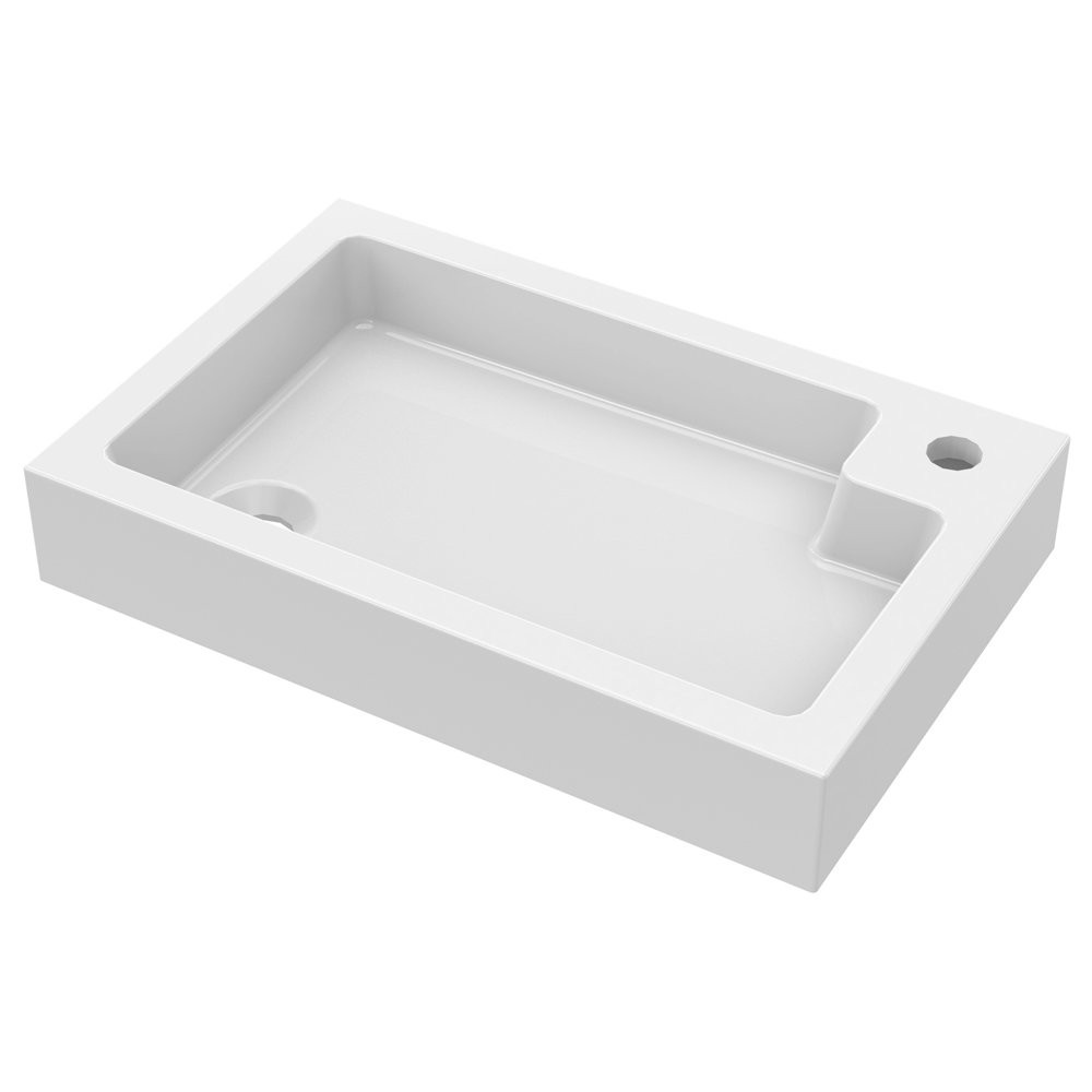 Conjunto lavabo e inodoro 2 en 1 Alaska adosado a pared 500 mm 6/4 l asiento amortiguado