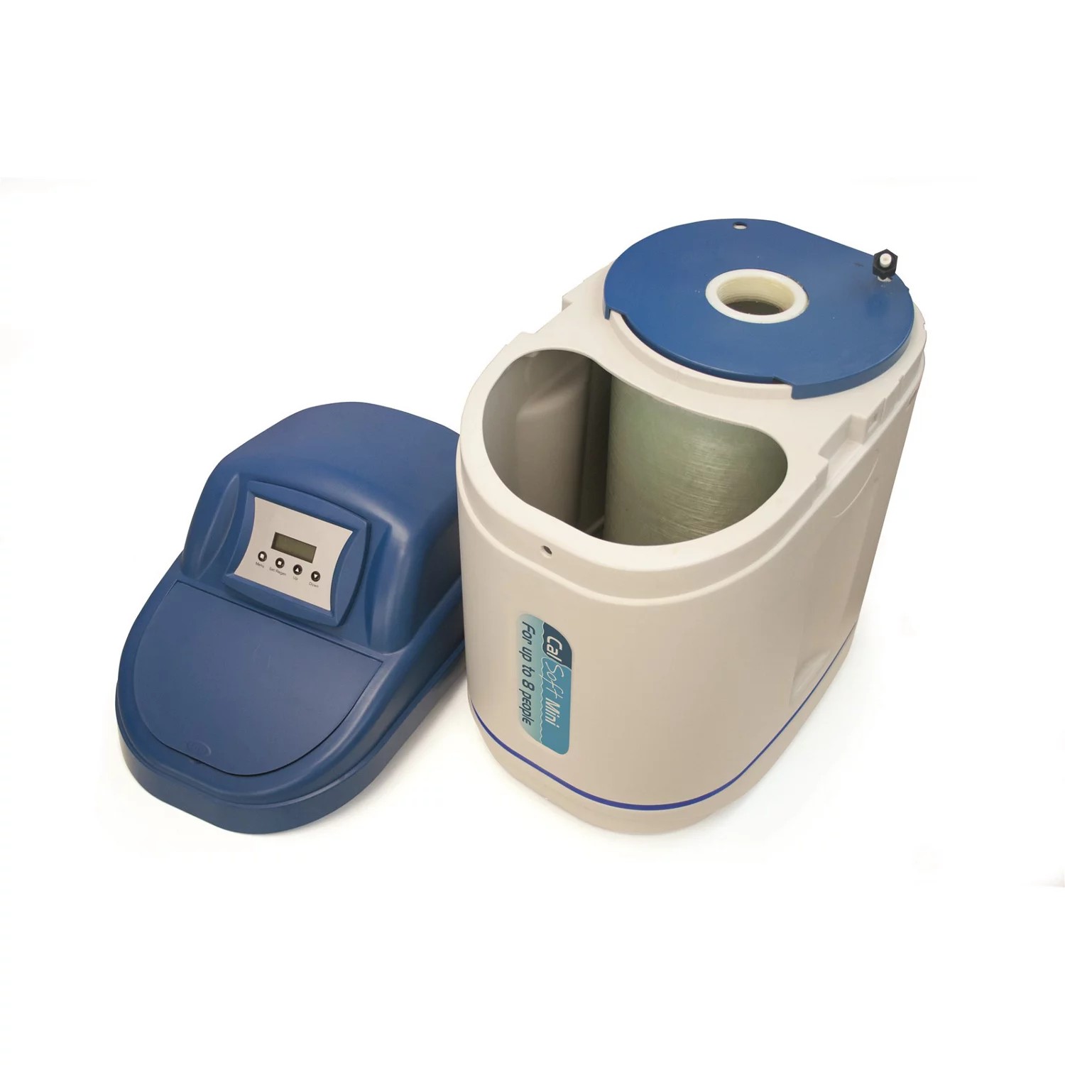 Descalcificador volumétrico Calmag CalSoft Mini resina 12,5 l con kit Hi-Flow 22 mm