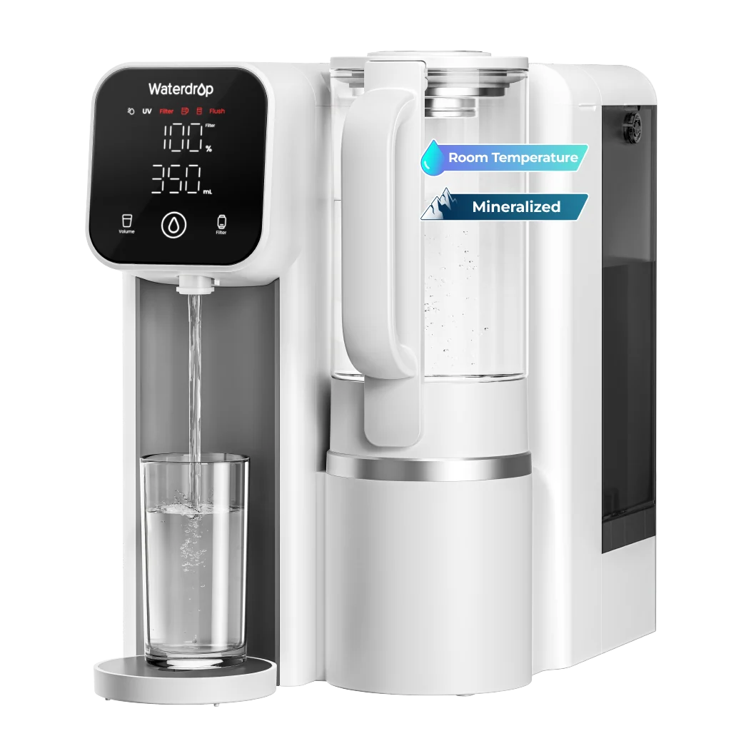 Dispensador de ósmosis inversa de sobremesa Waterdrop M6SL 75 GPD 8 etapas mineral