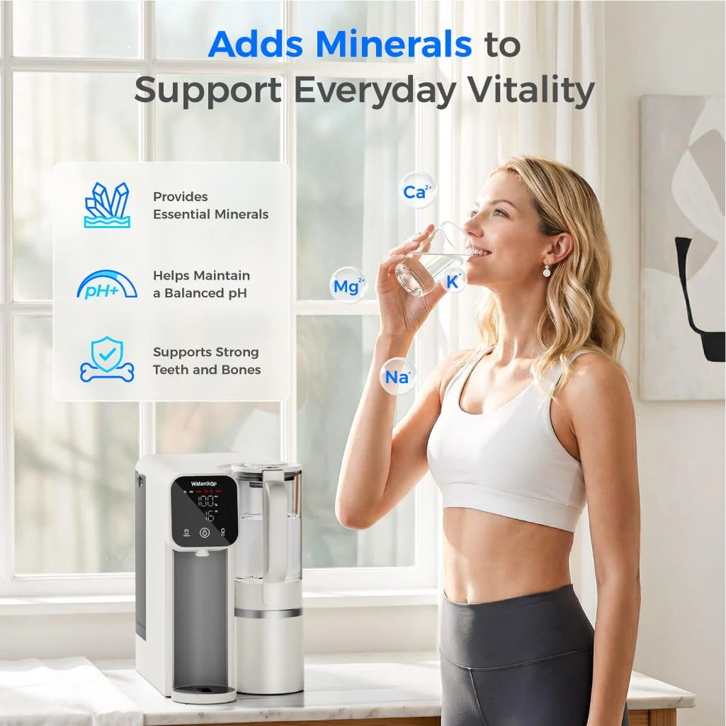 Dispensador de ósmosis inversa de sobremesa Waterdrop M6SL 75 GPD 8 etapas mineral