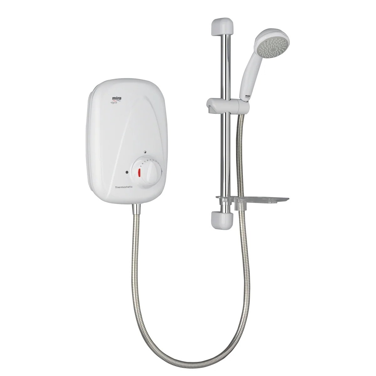 Ducha con bomba termostática Mira Vigour blanco/cromado
