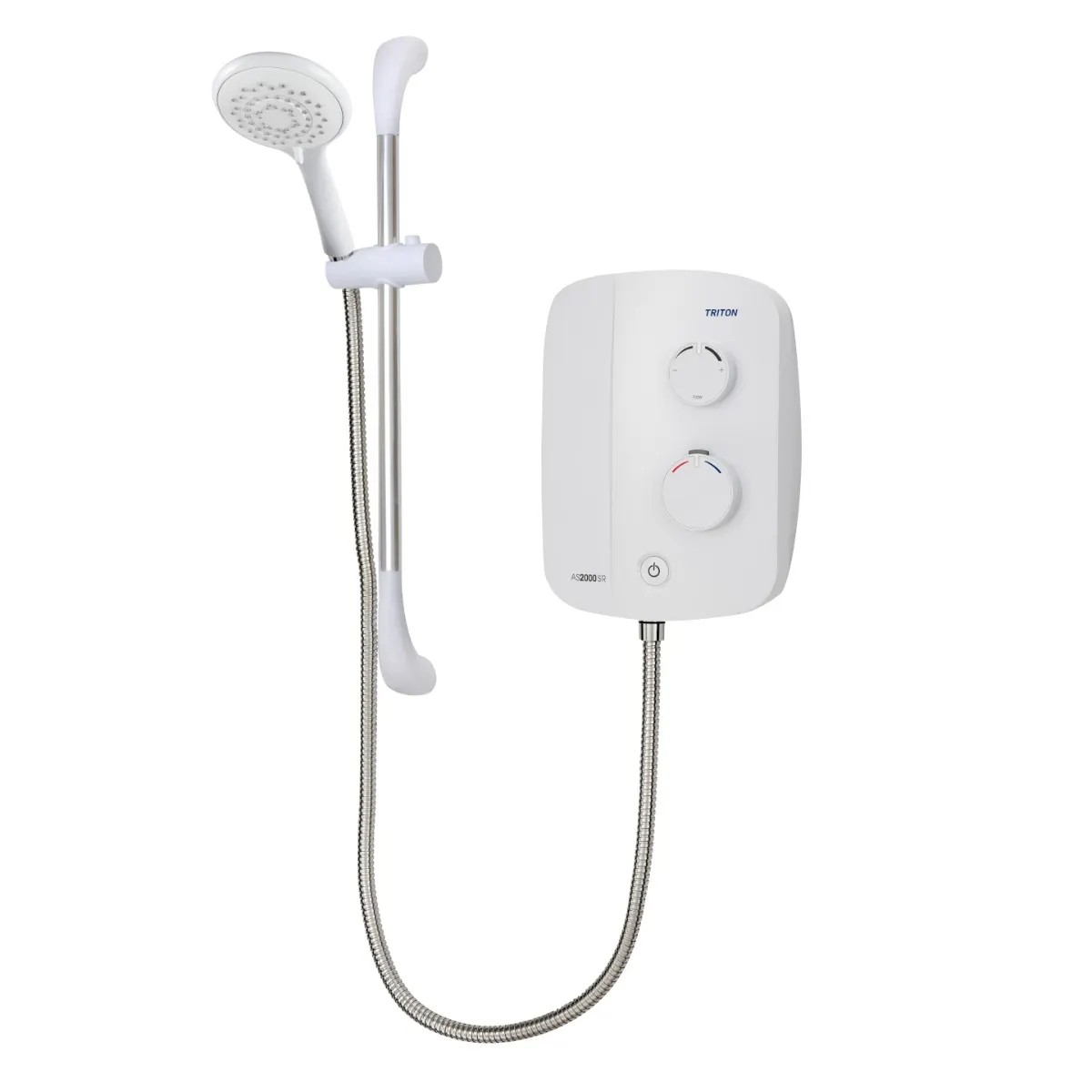 Ducha con bomba termostática Triton AS2000SR Silent Running blanco/cromado