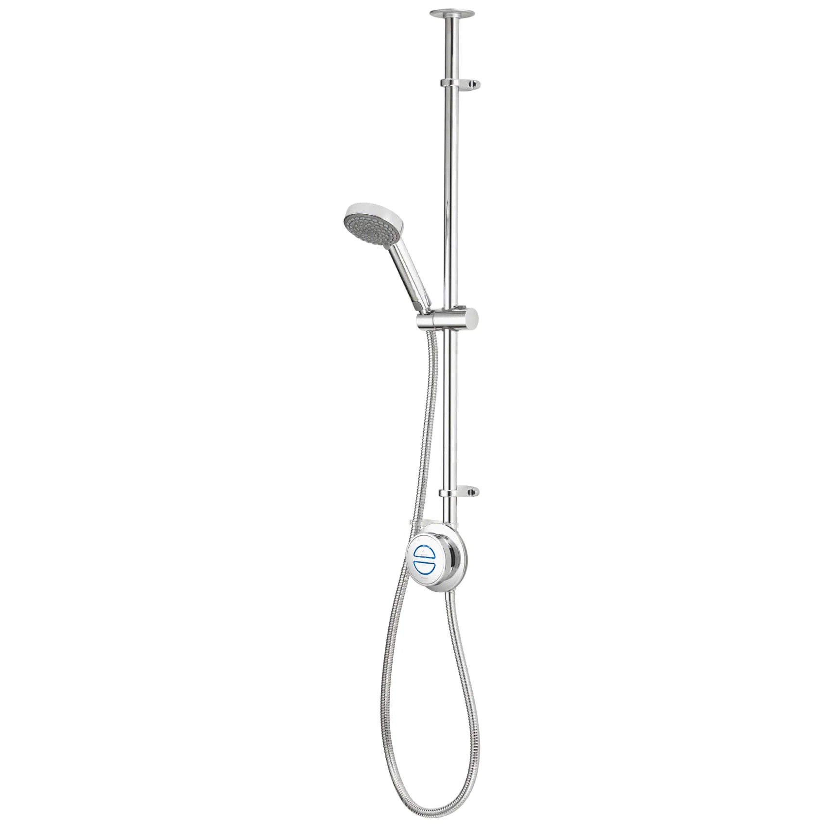 Ducha digital vista Aqualisa Quartz Classic Smart con teleducha regulable HP/Combi cromado