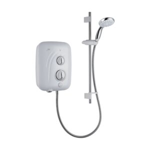 Ducha eléctrica con bomba Mira Elite SE 9,8 kW blanco/cromado