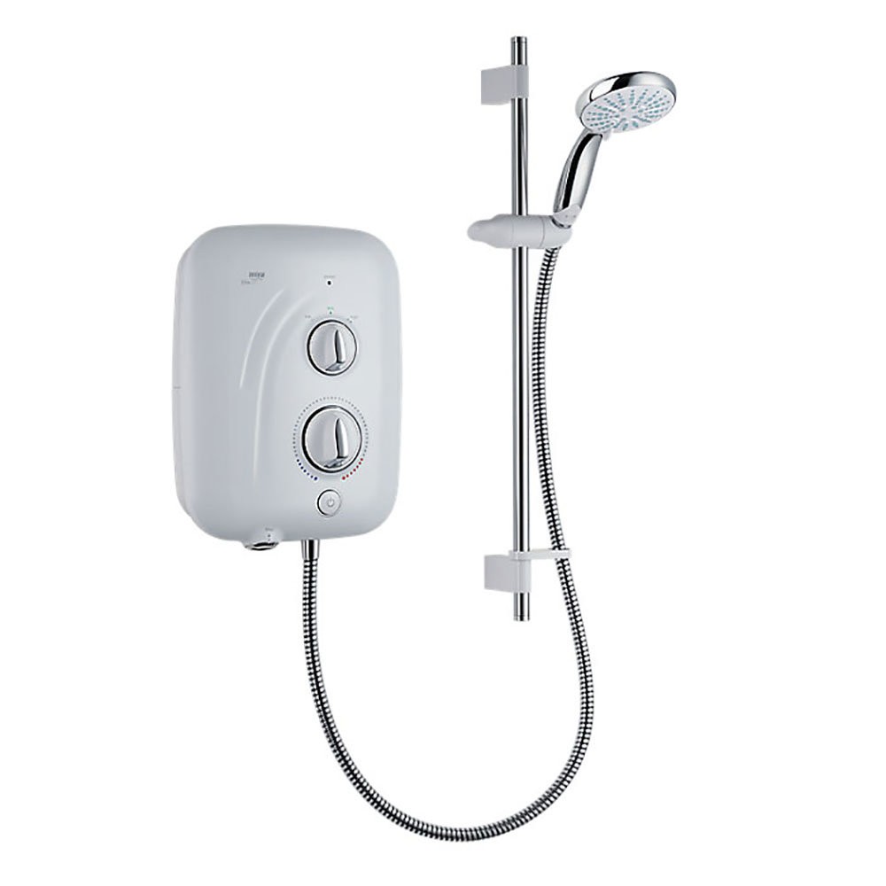 Ducha eléctrica con bomba Mira Elite SE 9,8 kW blanco/cromado