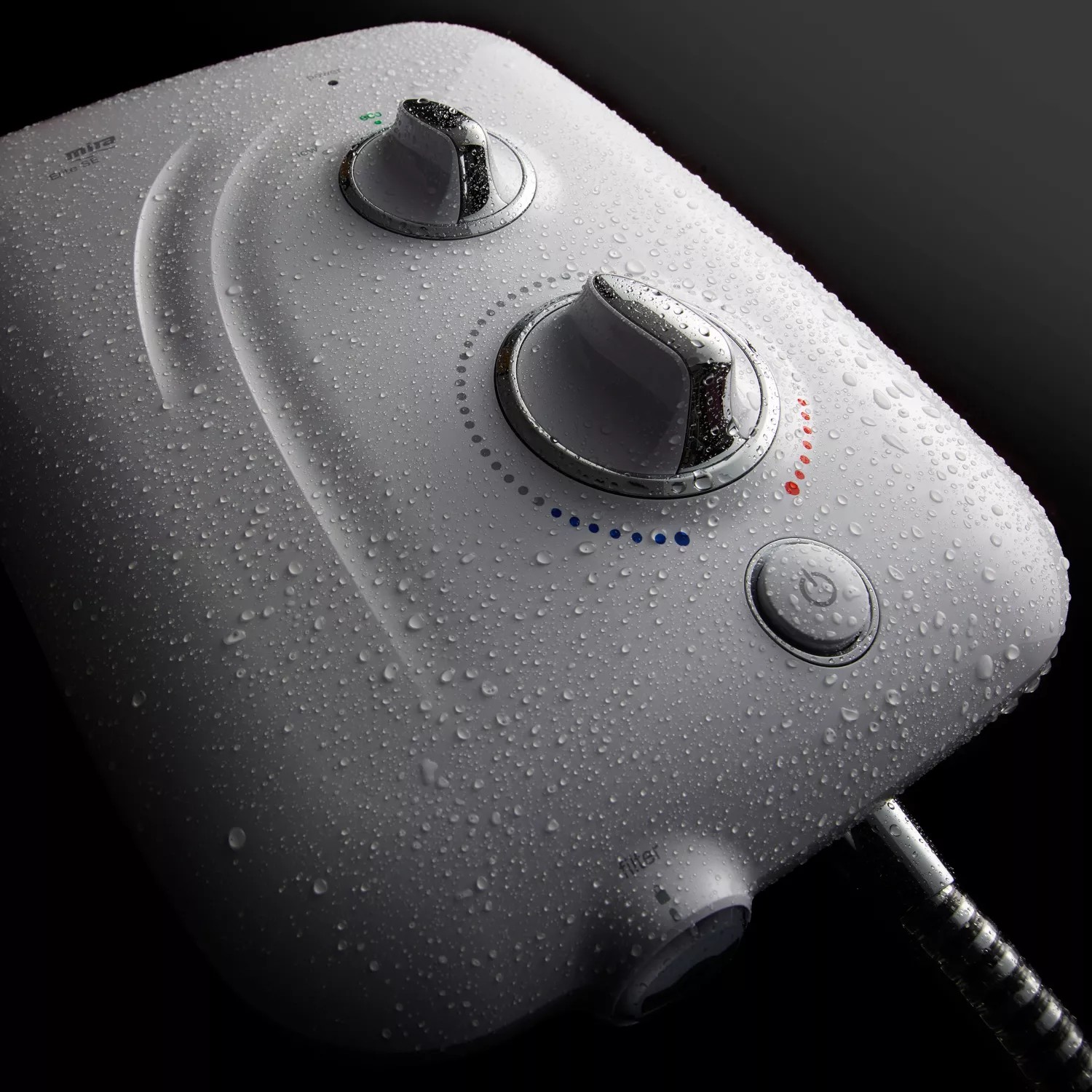 Ducha eléctrica con bomba Mira Elite SE 9,8 kW blanco/cromado