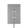 Ducha eléctrica de doble salida Mira Decor Dual 10,8 kW plata cálida