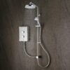 Ducha eléctrica de doble salida Mira Decor Dual 10,8 kW plata cálida