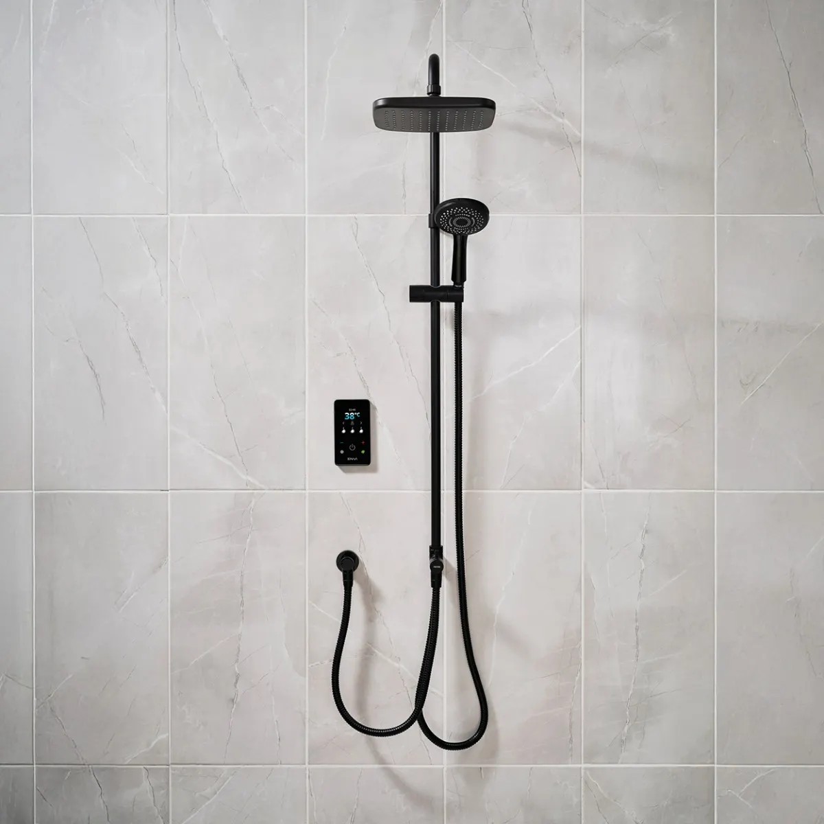 Ducha eléctrica digital Triton ENVi DuElec 9 kW negro mate