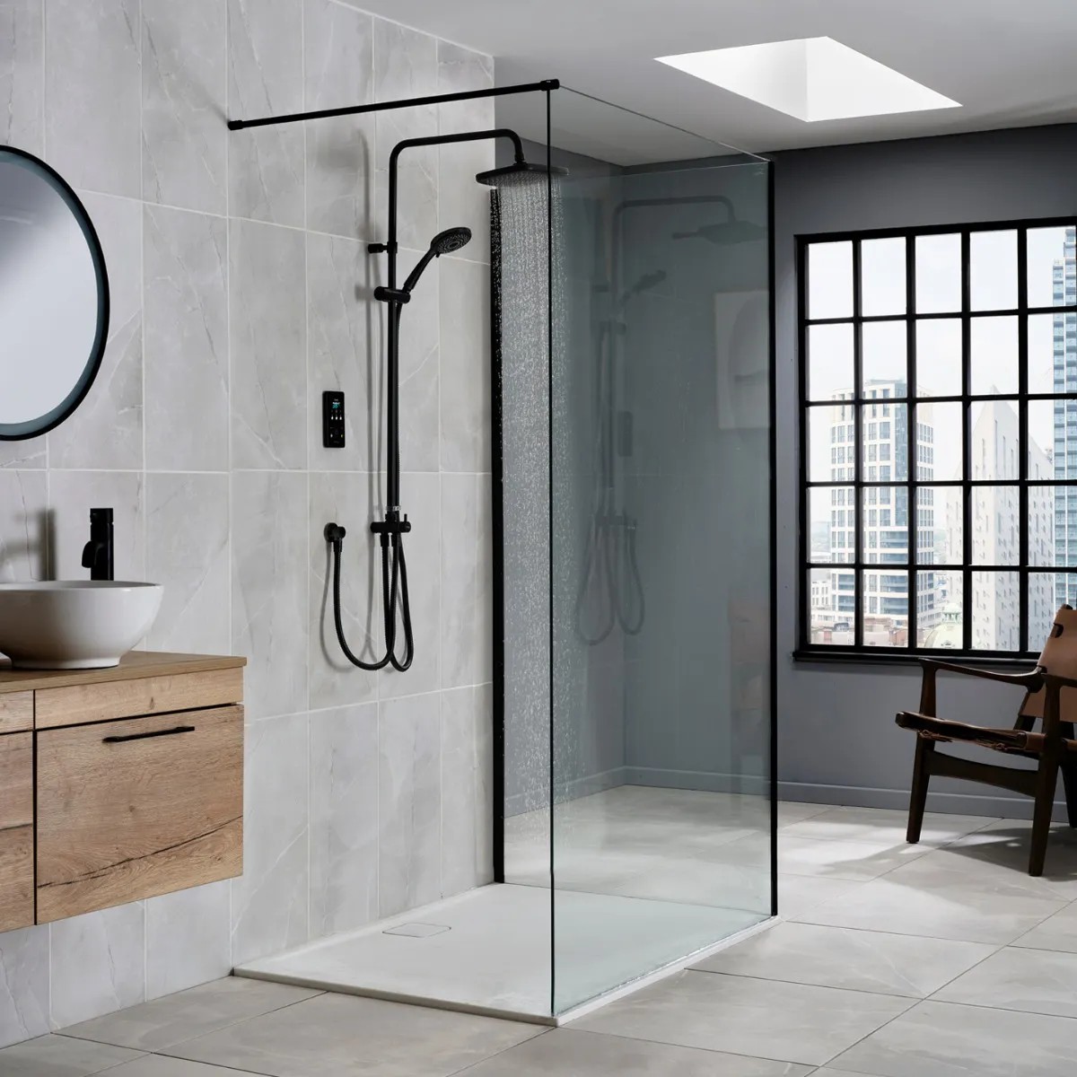 Ducha eléctrica digital Triton ENVi DuElec 9 kW negro mate