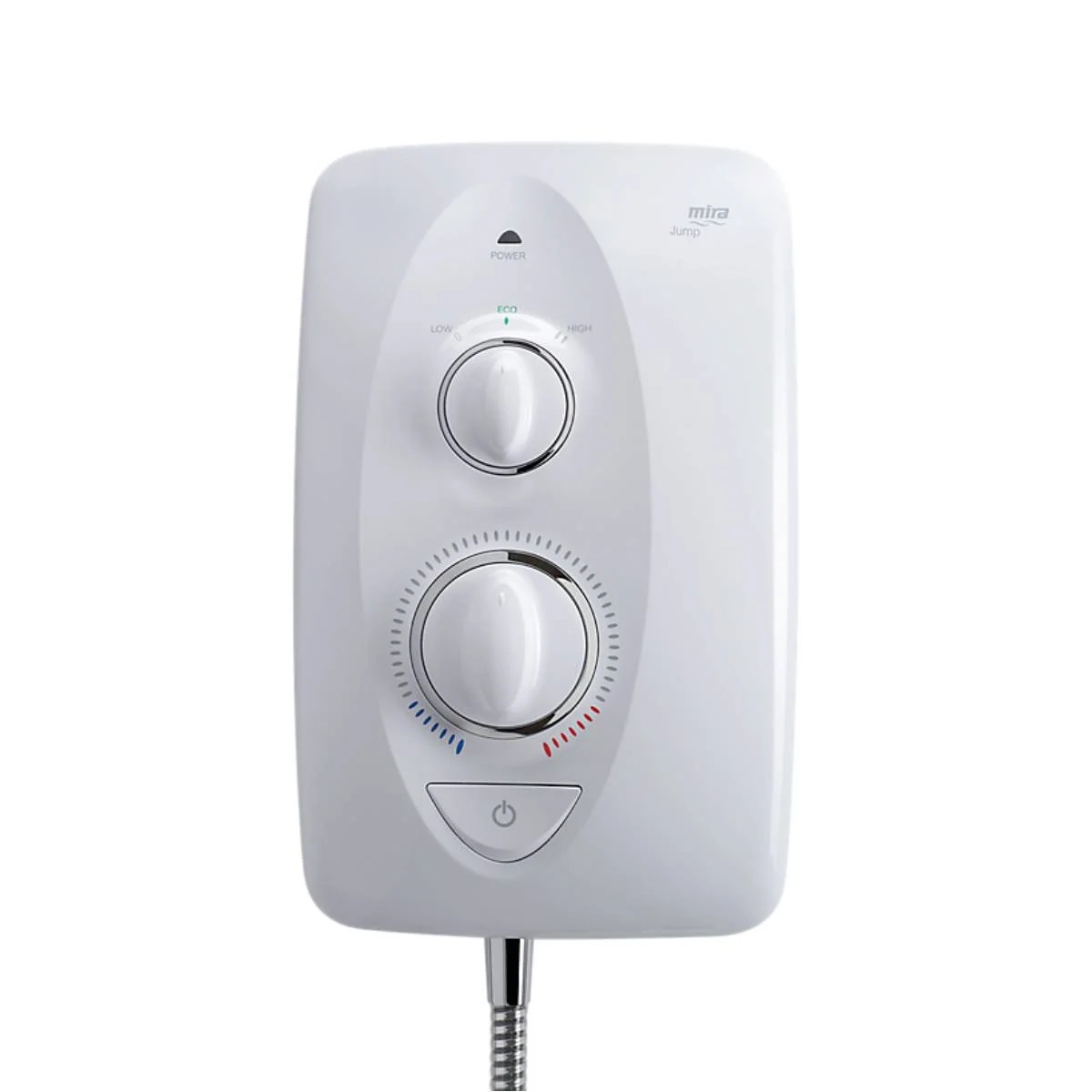 Ducha eléctrica Mira Jump Multi-Fit 8,5 kW blanco/cromado