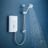 Ducha eléctrica Mira Sport Max 9,0 kW blanco/cromado