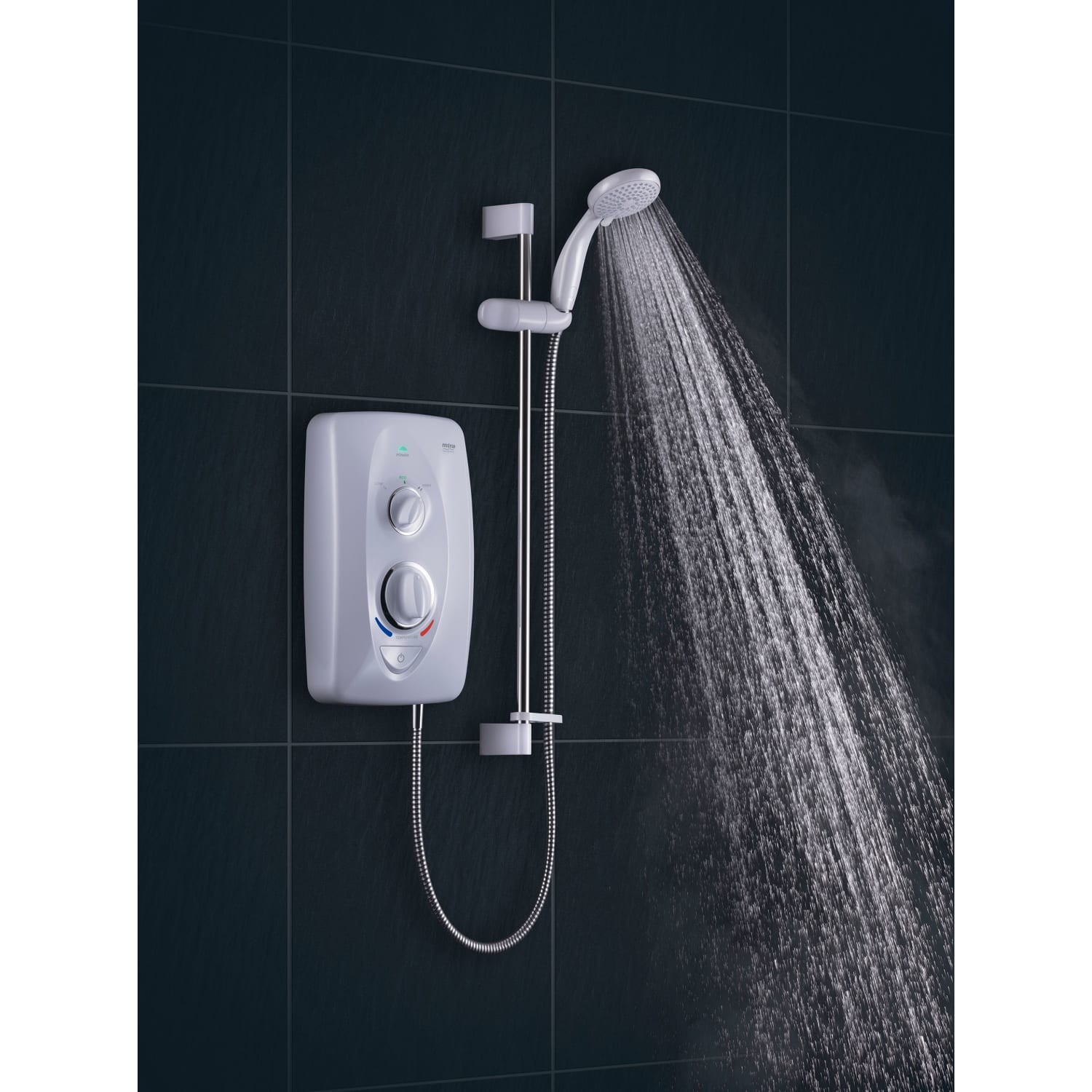 Ducha eléctrica Mira Sprint Multi-Fit 8,5 kW blanco/cromado