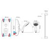 Ducha eléctrica Mira Sprint Multi-Fit 8,5 kW blanco/cromado
