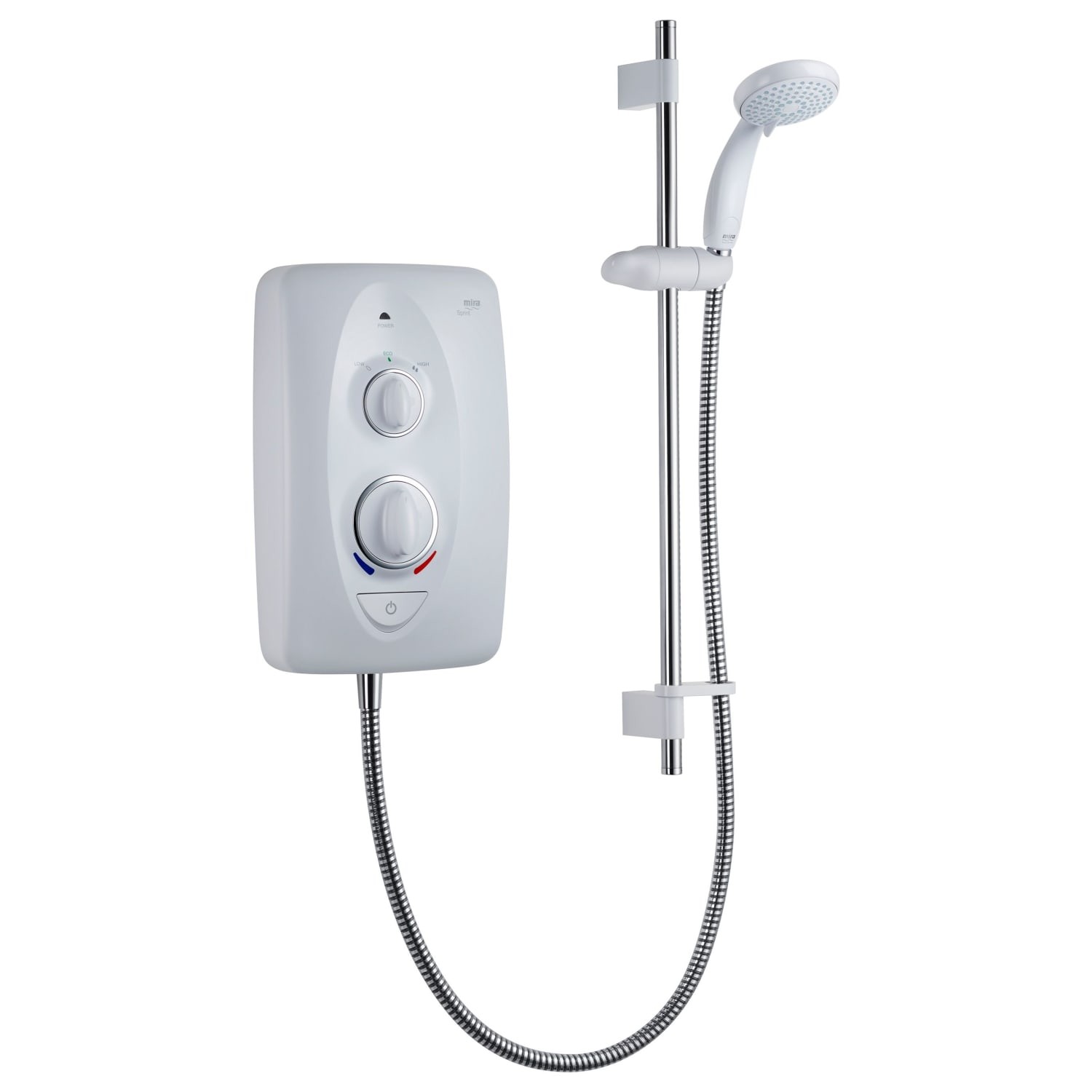 Ducha eléctrica Mira Sprint Multi-Fit 8,5 kW blanco/cromado