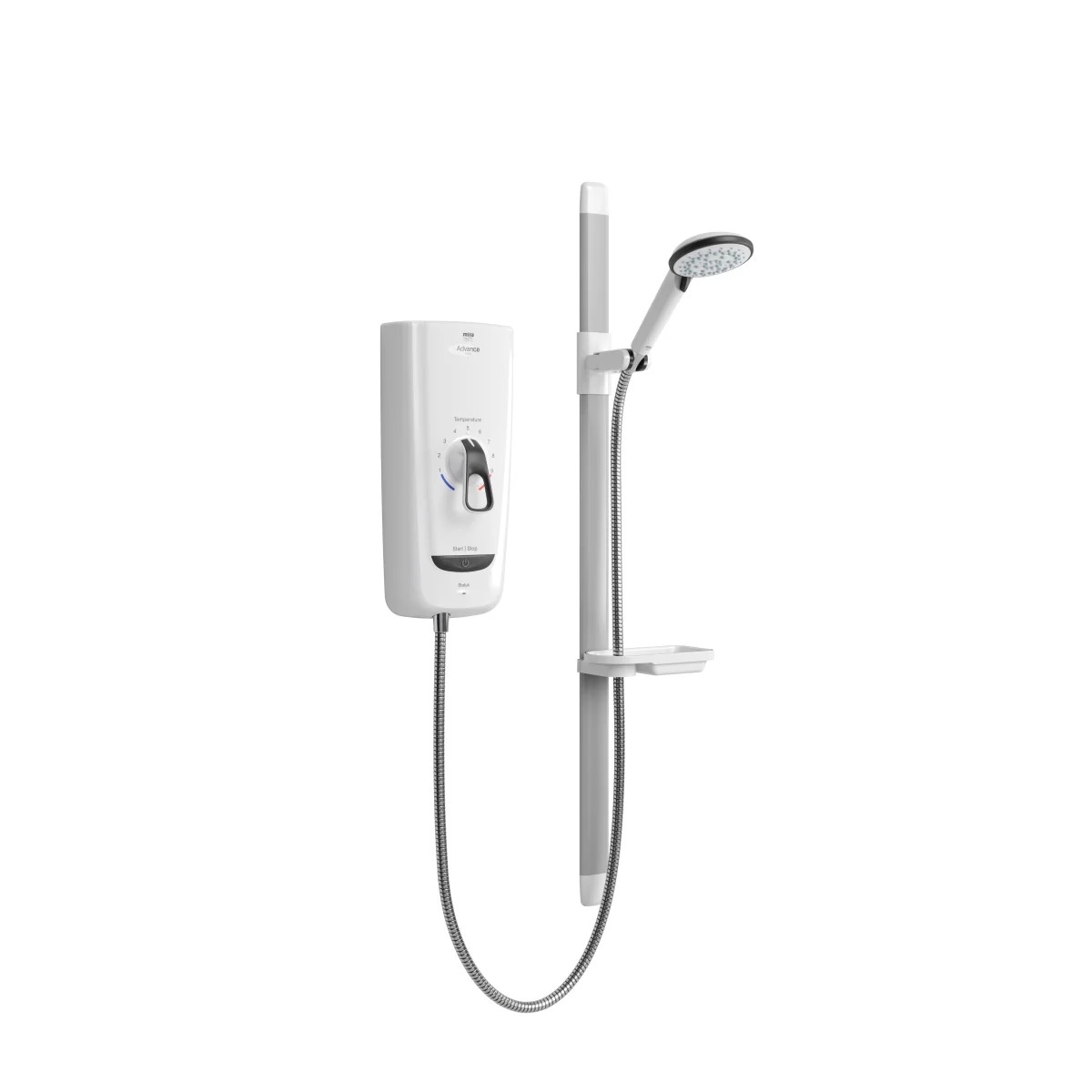 Ducha eléctrica termostática Mira Advance Flex 8,7 kW blanco/cromado