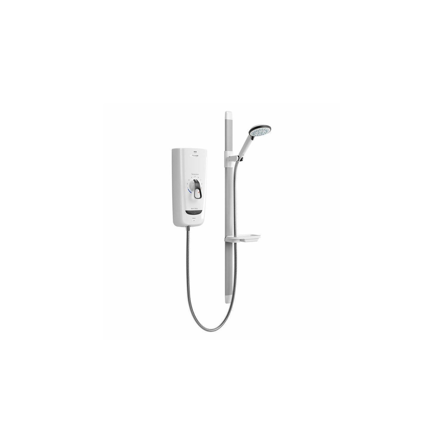 Ducha eléctrica termostática Mira Advance Flex 8,7 kW blanco/cromado
