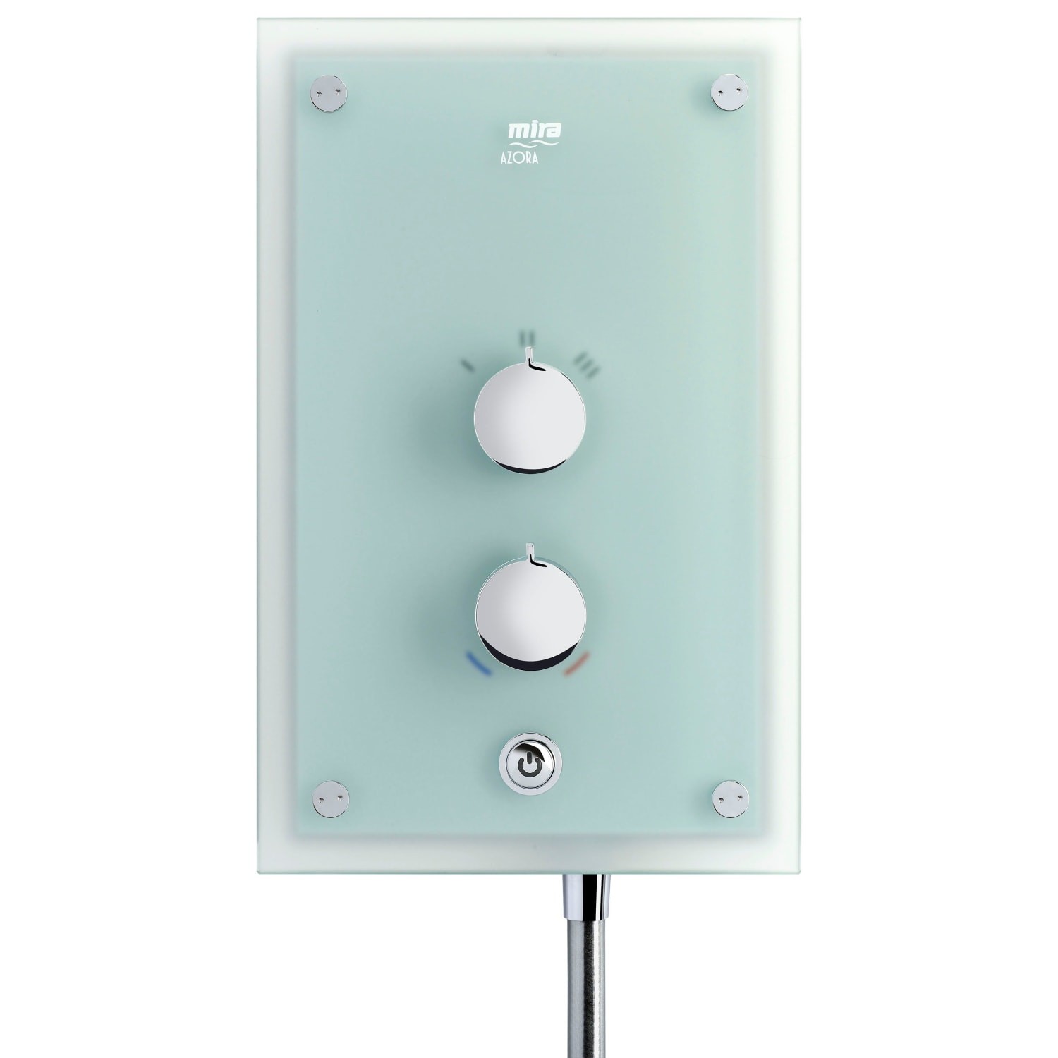 Ducha eléctrica termostática Mira Azora 9,8 kW vidrio esmerilado/cromado