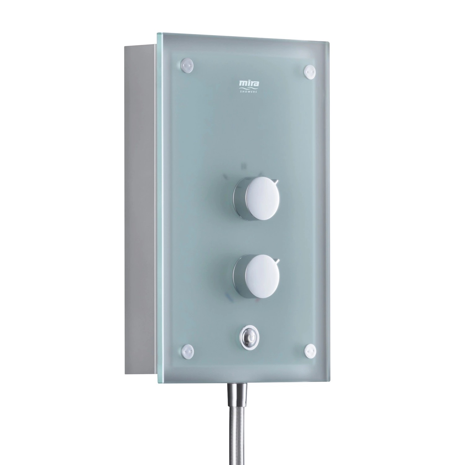 Ducha eléctrica termostática Mira Azora 9,8 kW vidrio esmerilado/cromado