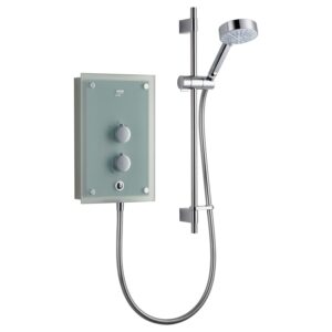 Ducha eléctrica termostática Mira Azora 9,8 kW vidrio esmerilado/cromado