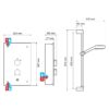 Ducha eléctrica termostática Mira Azora 9,8 kW vidrio esmerilado/cromado
