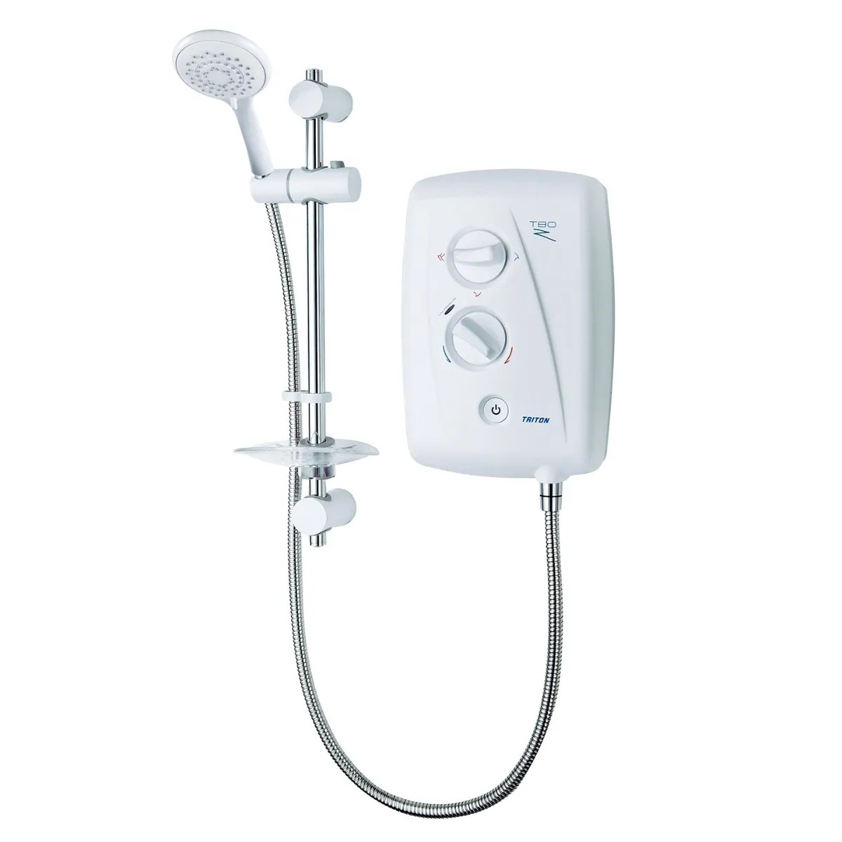 Ducha eléctrica Triton T80Z Fast-Fit 8,5 kW blanco/cromado