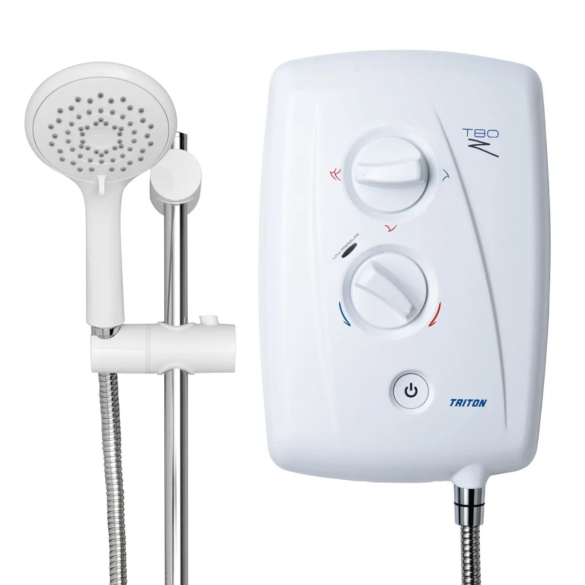 Ducha eléctrica Triton T80Z Fast-Fit 8,5 kW blanco/cromado