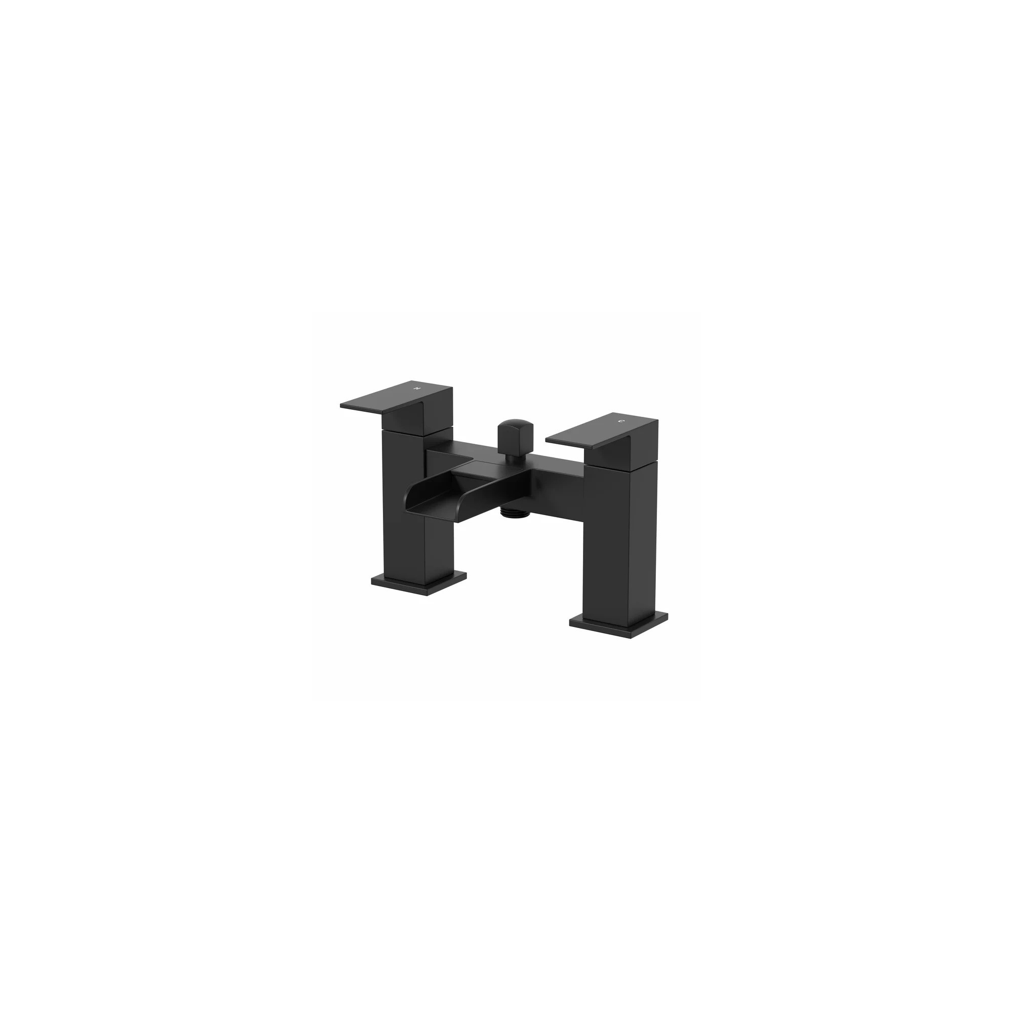 Grifo baño-ducha Avox Dakota con barra de ducha y duchas cuadradas negro mate