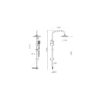 Grifo baño-ducha Avox Dakota con barra de ducha y duchas cuadradas negro mate